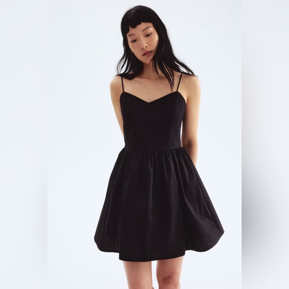 Cotton Dress with Flared Skirt - Picture 1 of 4